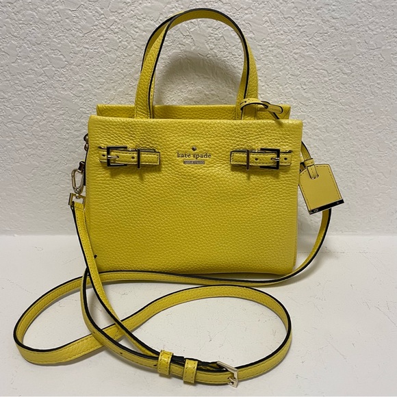 🆕Kate Spade ♠️ Holden Street Small Lanie Satchel/Crossbody in Lemon Yellow - Picture 4 of 15